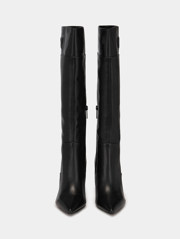 DEBUT black real leather boots - 5