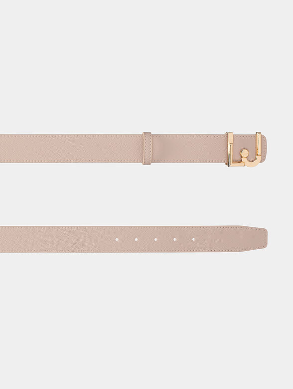 Belt with golden logo buckle - 2
