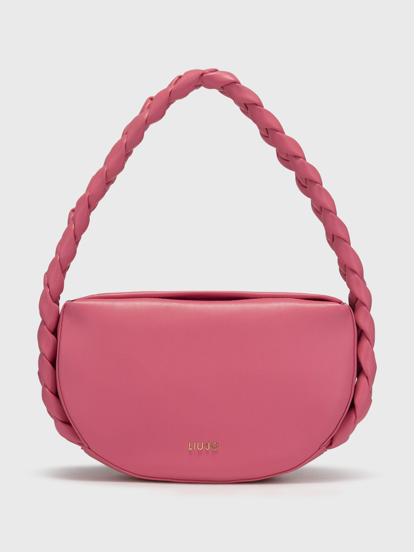 Pink bag with intertwined handle brand LIU JO