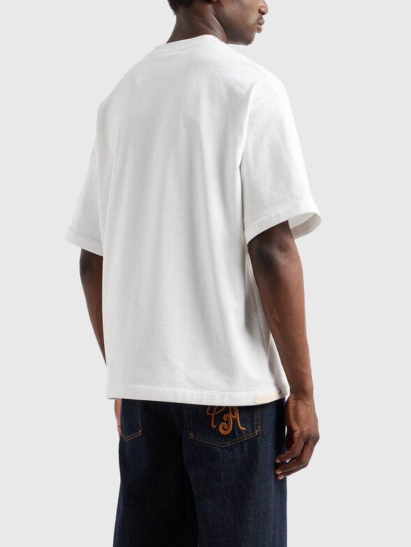 White T-shirt with logo patch - 2