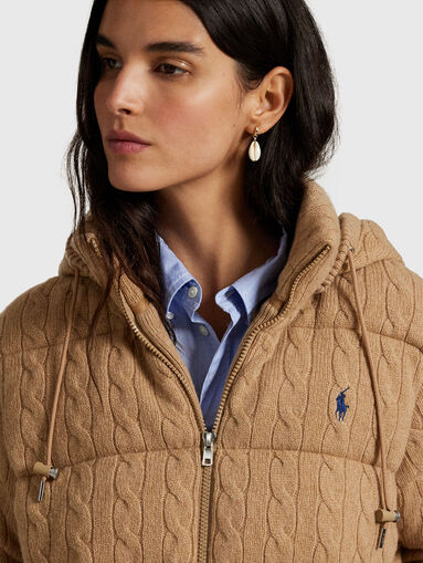 Hooded wool and cashmere jacket - 4