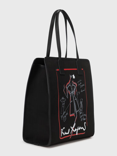 Black bag with art print - 3