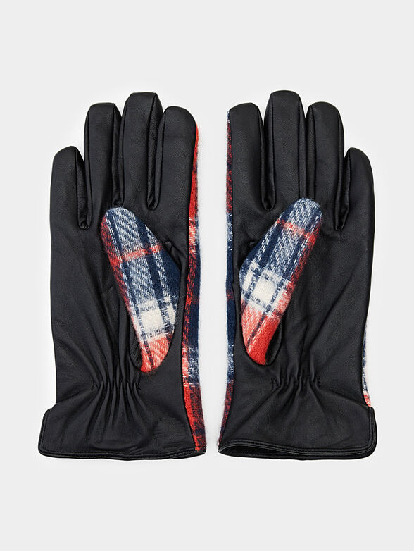 Gloves with checkered print - 2