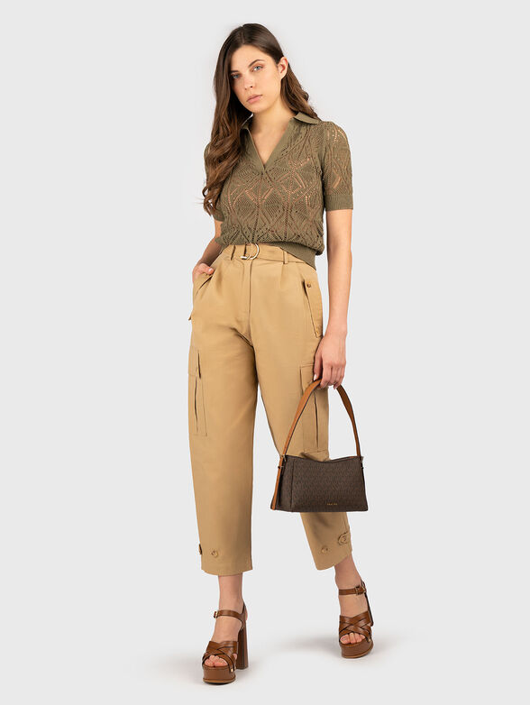 Cotton blouse with sheer effect - 2