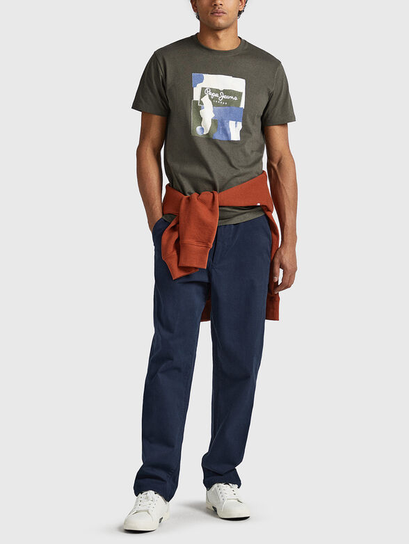 OLDWIVE cotton T-shirt with contrasting print - 2