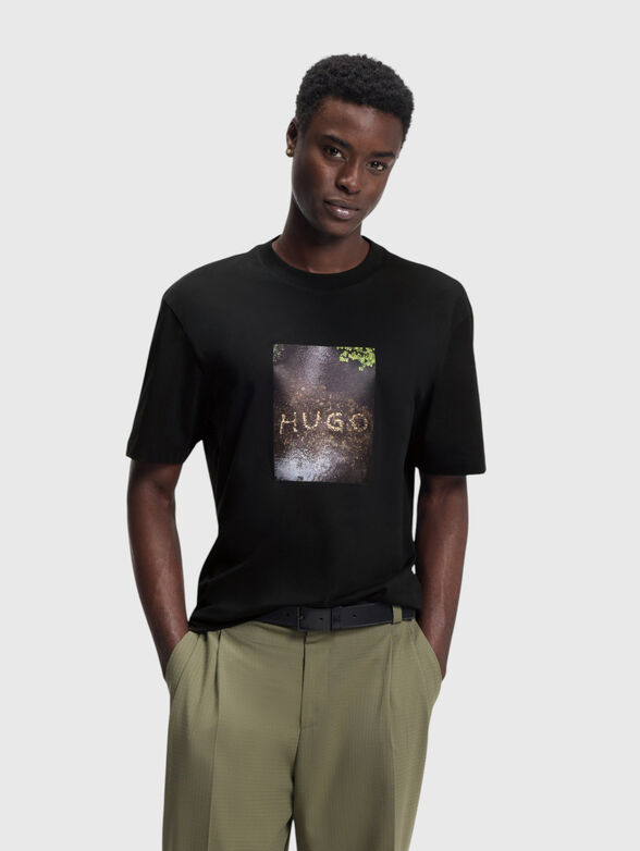 Cotton T-shirt with a graphic print - 1