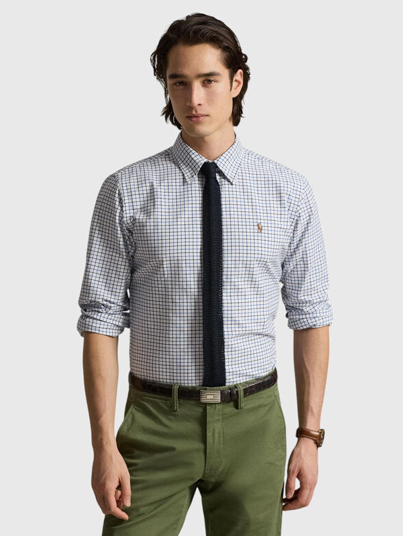 Oxford shirt with a checkered print - 1