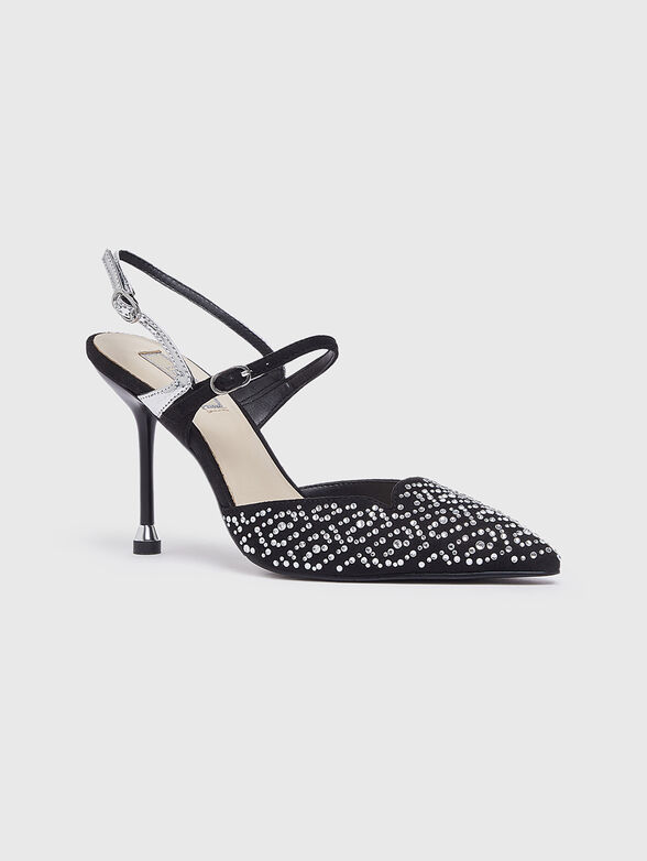 Heeled shoes with crystal appliqu&eacute;s - 2