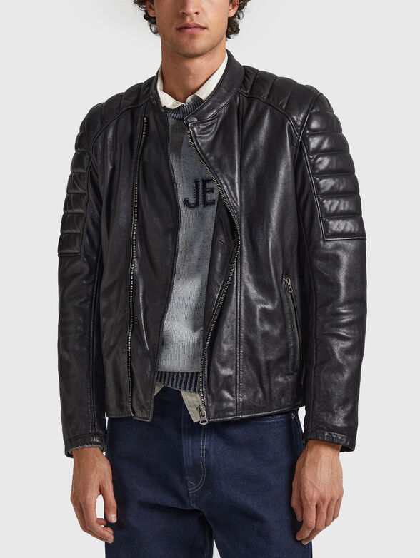 BREWSTER leather jacket in black color - 0