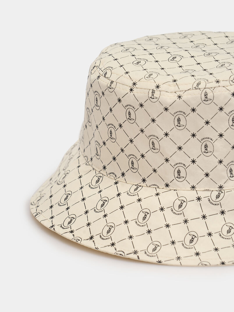 Bucket hat with monogram logo print - 3
