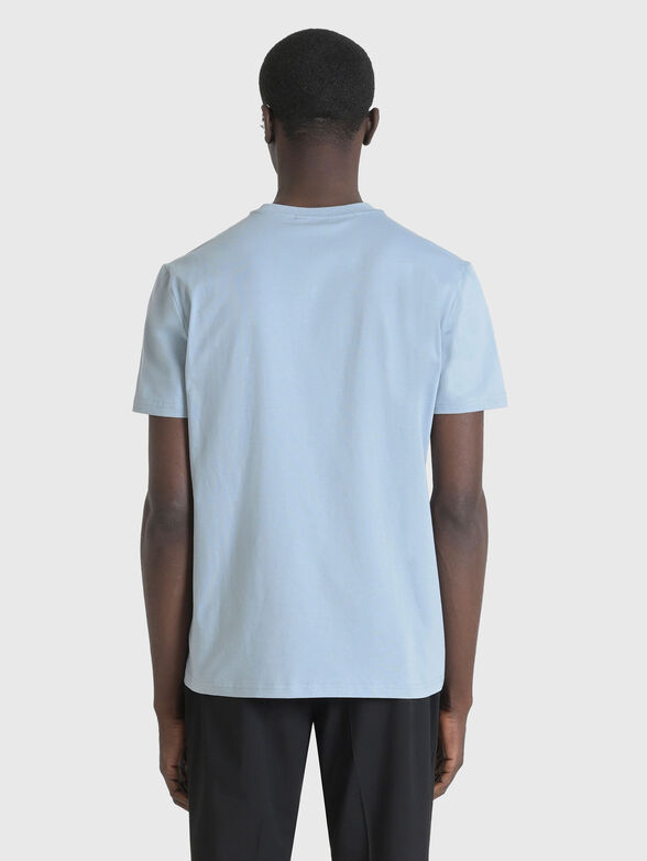 Cotton T-shirt in black with oval neckline  - 2