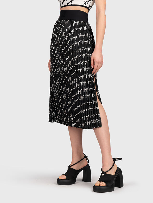 Skirt with soleil and logo motifs - 1