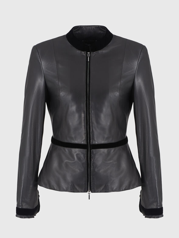Black leather jacket - 1