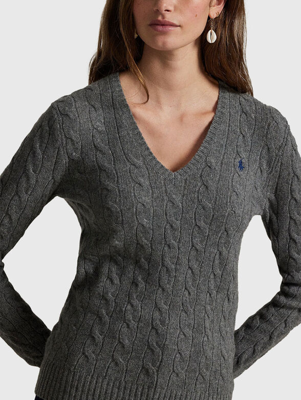 Cashmere blend wool sweater - 4