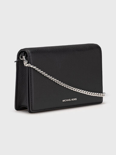 Leather crossbody bag with logo - 3