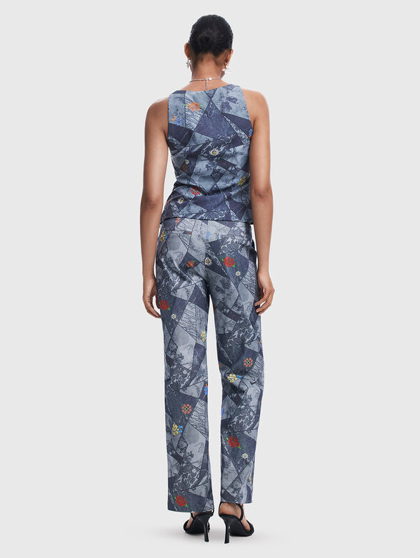 Pants with contrast print - 2