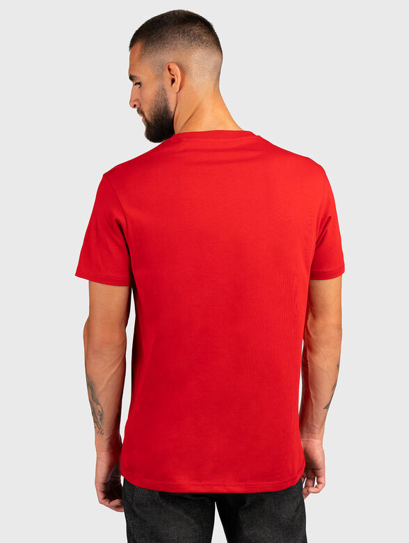 Black T-shirt with logo embroidery - 3