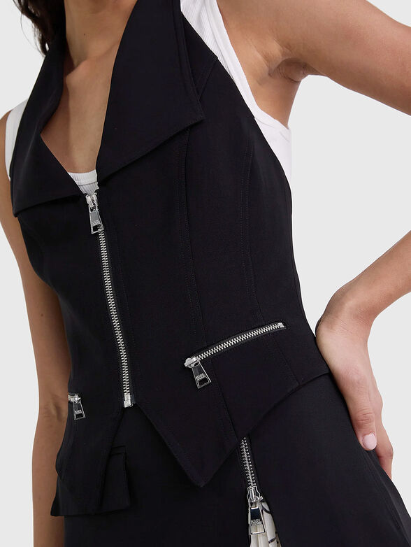 Halter neck top with zip - 4