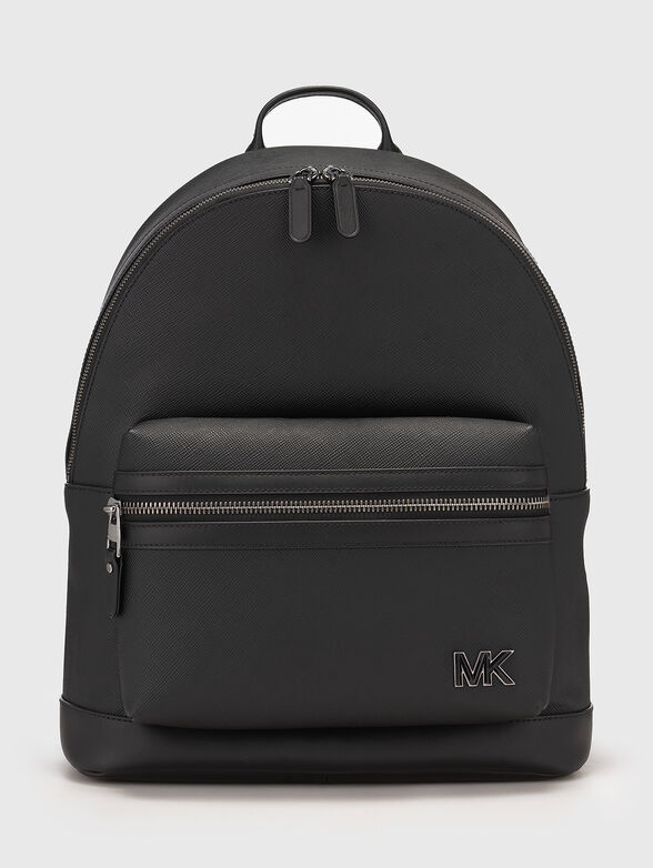 Leather backpack with logo - 0