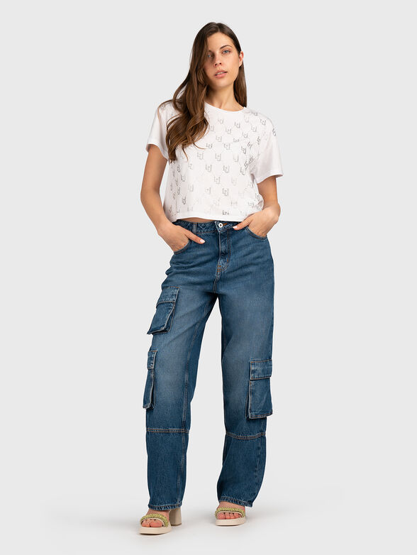 Crystal embellished T-shirt - 2