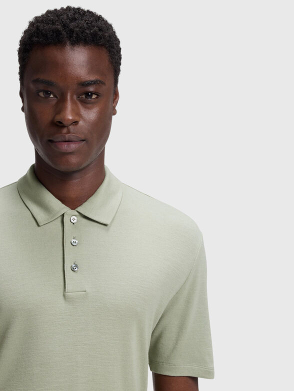 Linen-blend polo shirt - 4