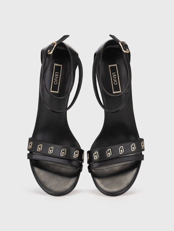 MIRIAM heel sandals with logo details - 6