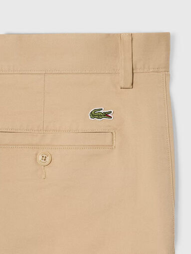 Beige chino shorts - 4