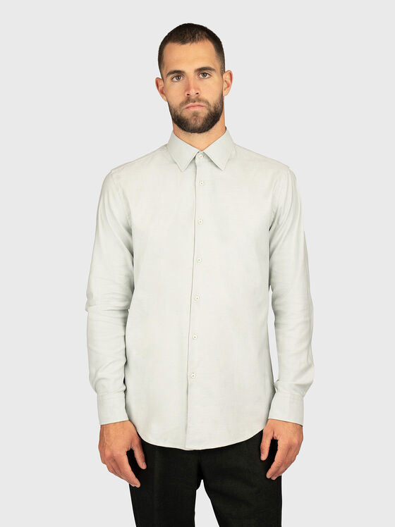 Риза от памук с микро принт - 1