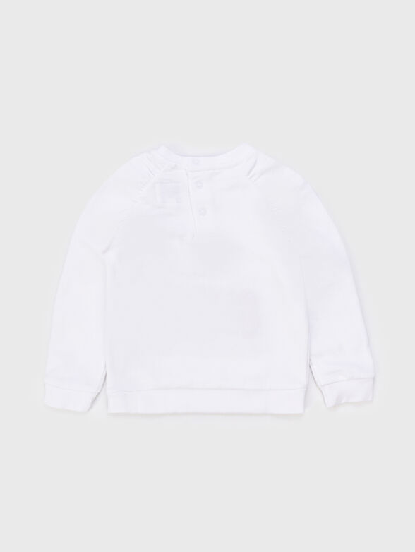White sweatshirt with accent print  - 2