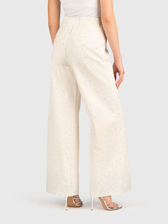 High waisted jeans with rhinestones - 2