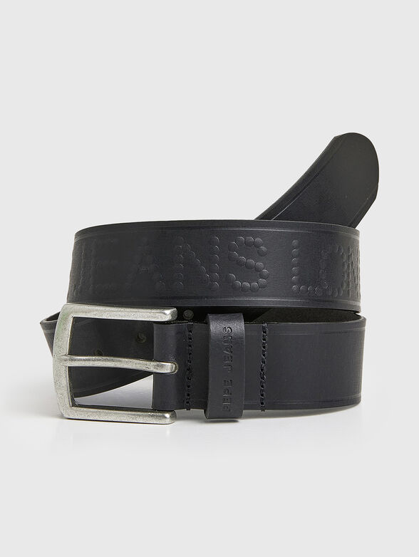 MASON black leather belt with logo - 1