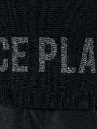 Knitted sweater with logo inscription - 4