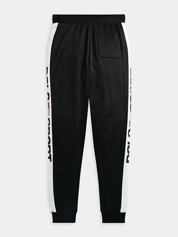 Black sports pants with prints - 2