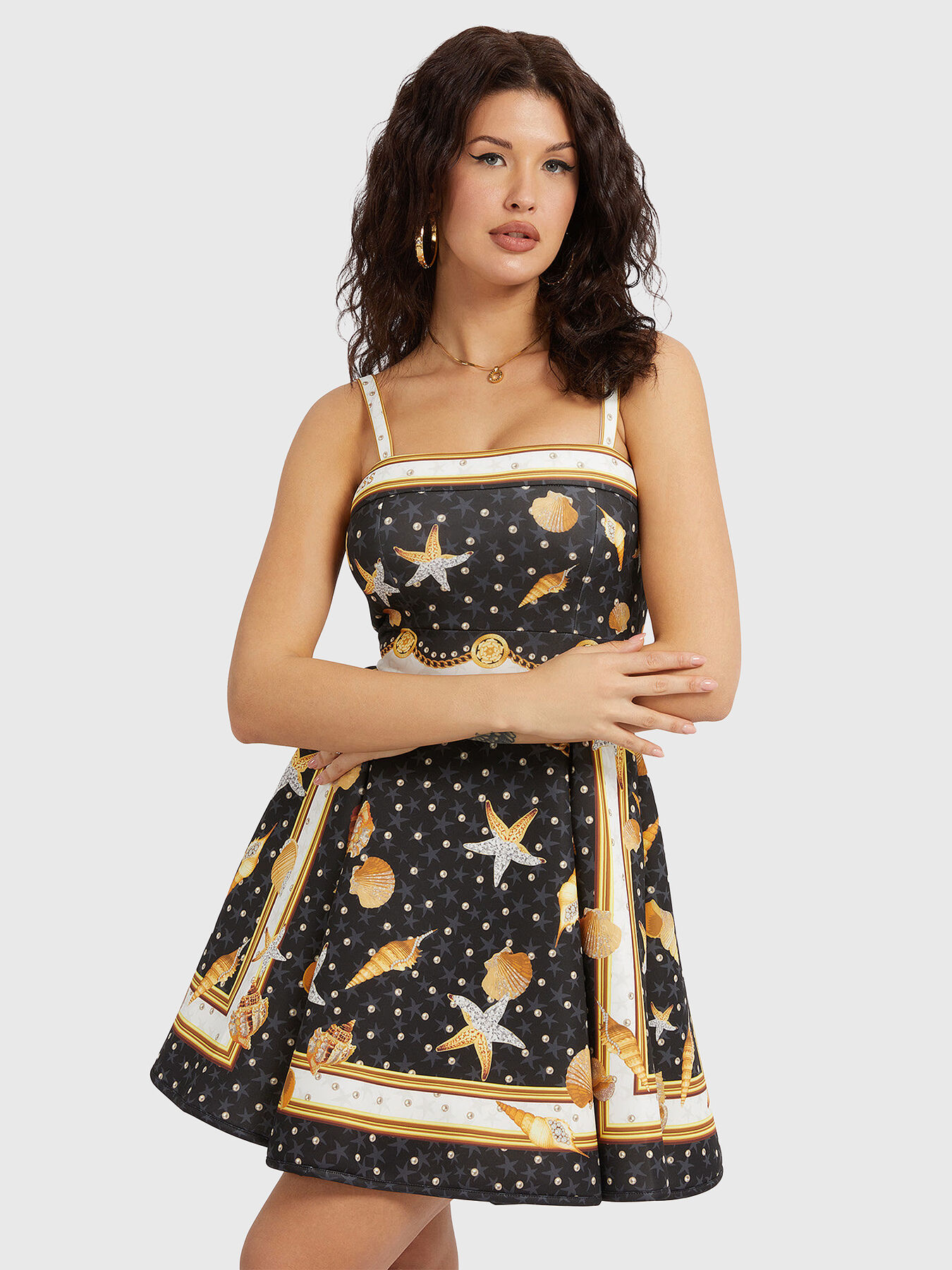 ANDREANNE black dress with print brand GUESS Globalbrandsstore en