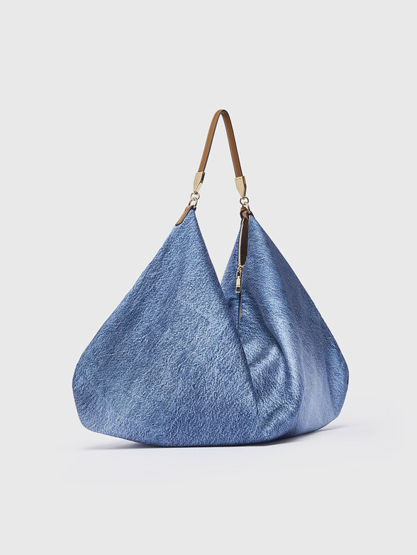 Denim-effect hobo bag - 2