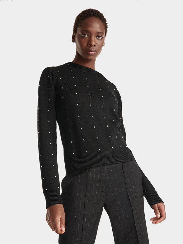 Wool sweater with studs - 1