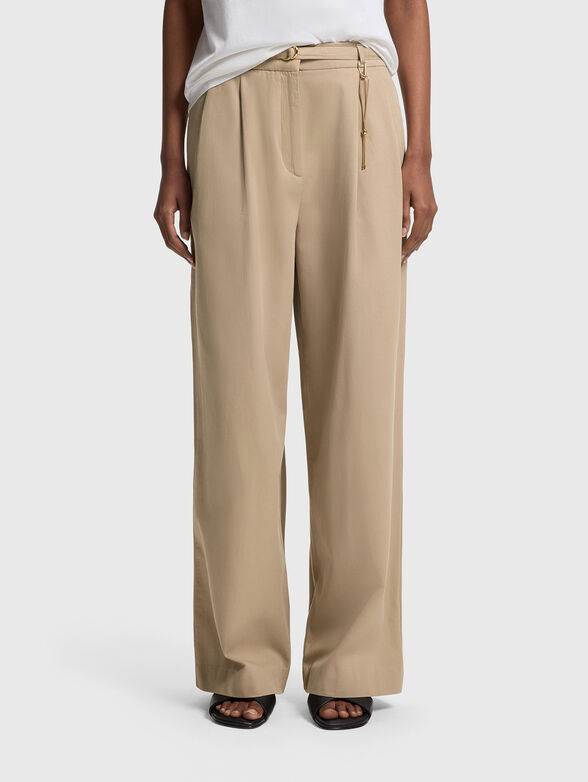 HENESA cotton trousers with gold detail - 1