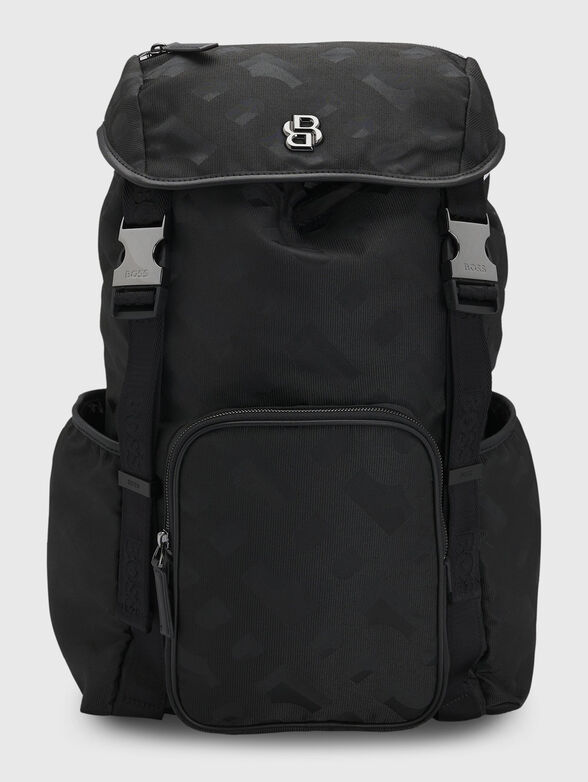Backpack with monogram logo print - 1