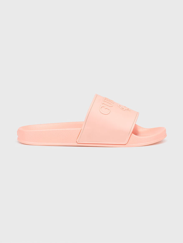 Beach slippers with logo in black - 1
