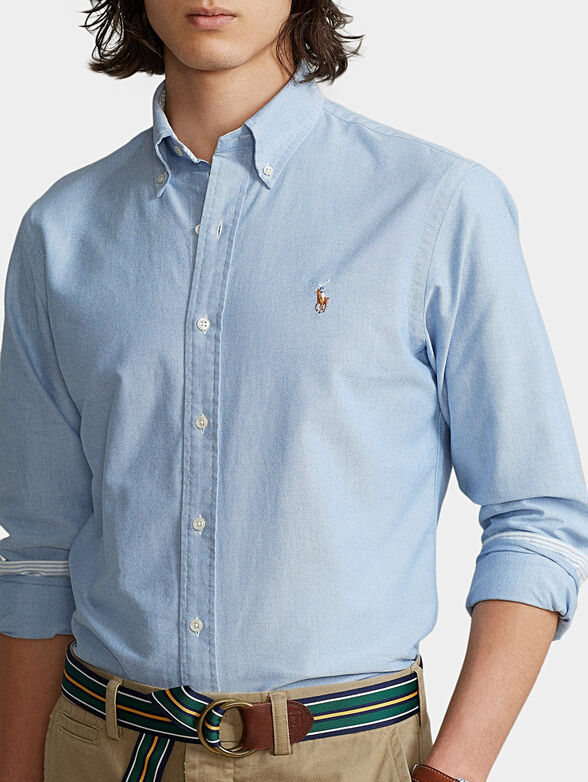 Blue cotton shirt - 4
