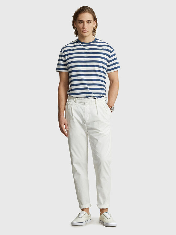 Cotton T-shirt with striped print - 2