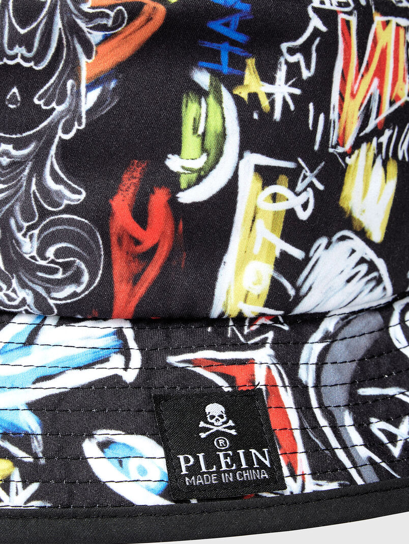 Bucket hat with graffiti print - 2