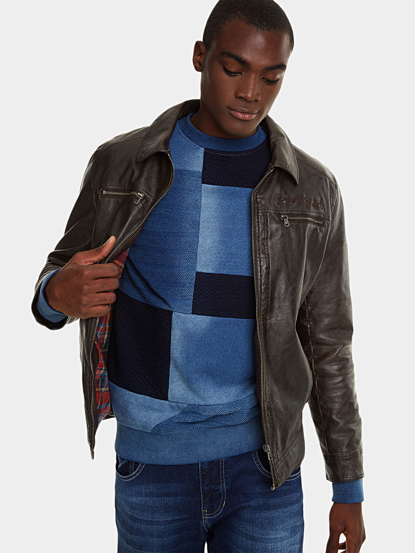 Desigual leather jacket hotsell