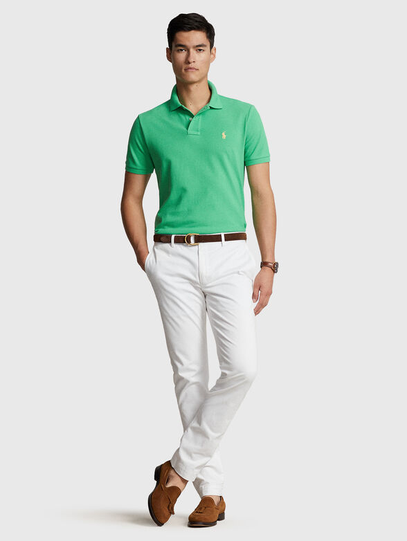 Green Polo-shirt with embroidery - 1