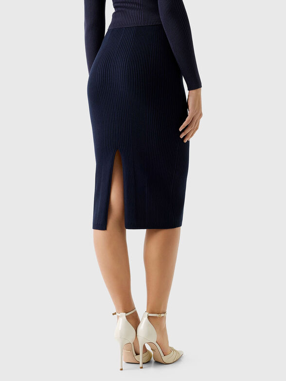Ribbed skirt in dark blue - 2