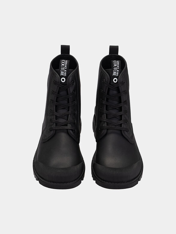 Black ankle boots with logo - 5