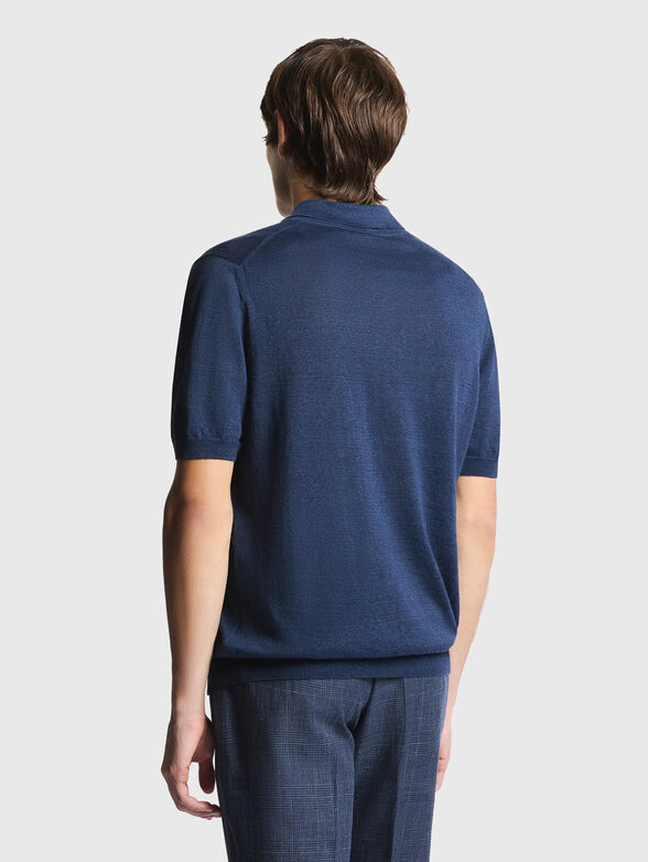 Short-sleeved linen-blend sweater - 3