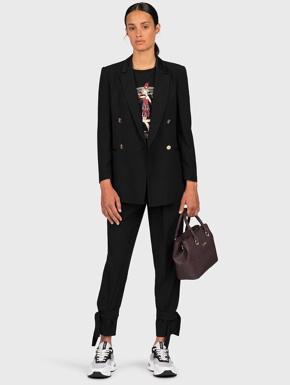 Black t-shirt with applications - 2