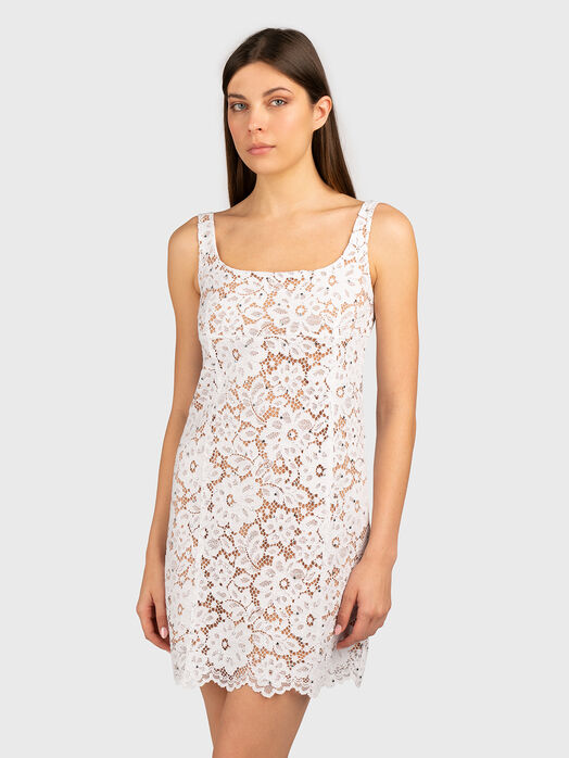 Mini dress with lace