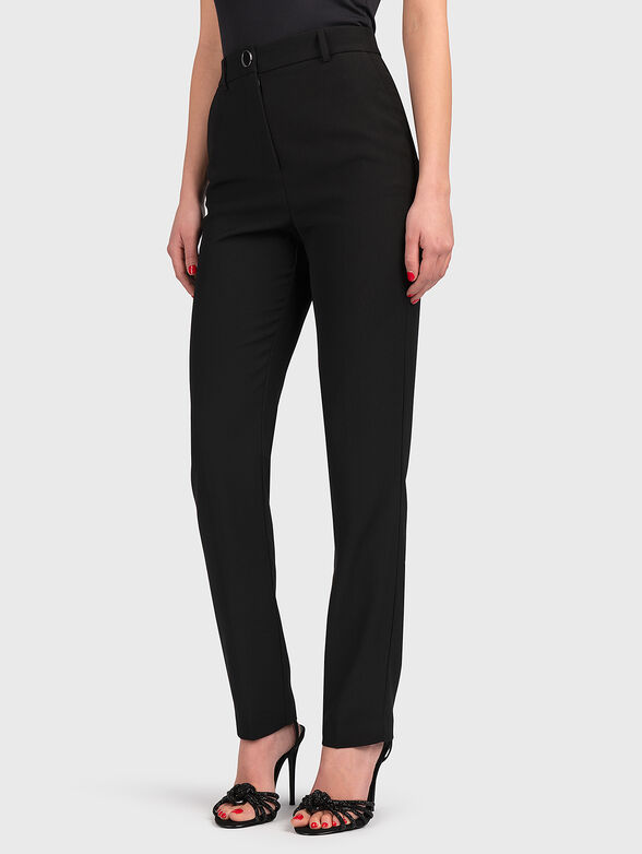 ZOE black high-waisted trousers - 1